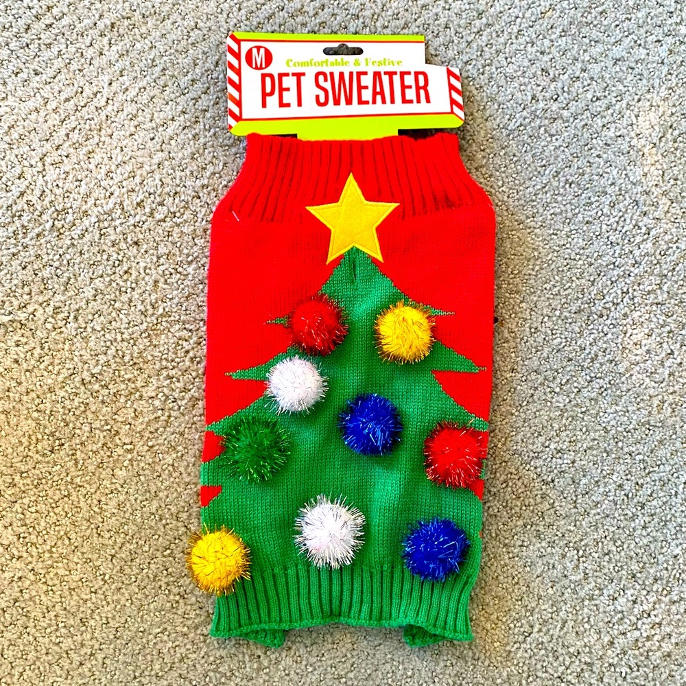 ADORABLE Dog Holiday Sweater - BNWT! 💚🐶🎄